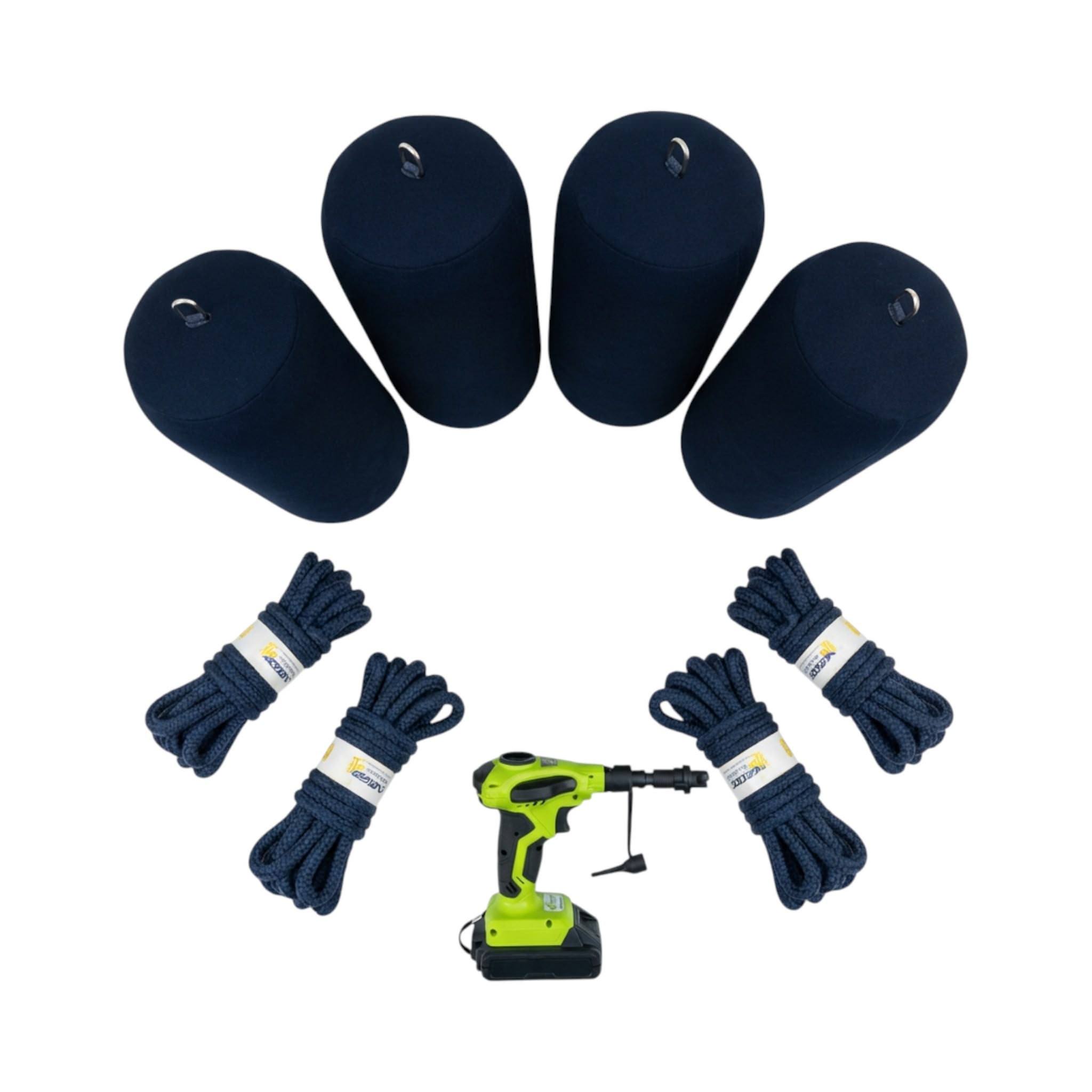 12" Inflatable Fender Protection System (4 - Point) - Fender System by YPC (View 3) | Yacht Protection Concepts