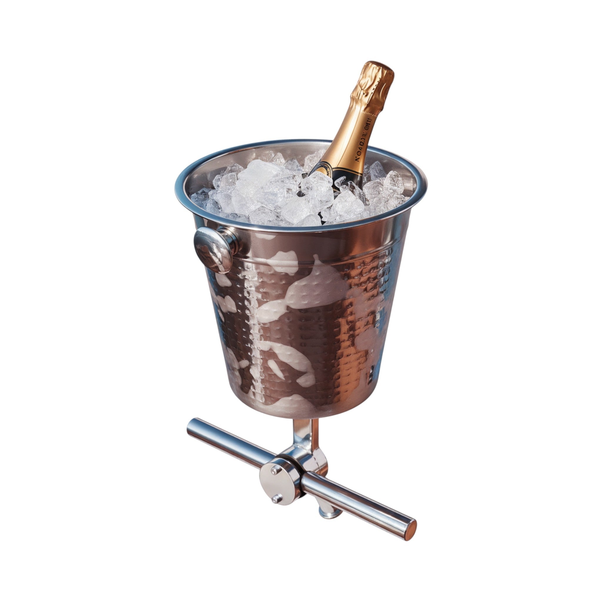 Champagne Bucket - Rail Mount (Hammered) - Beverage Bucket by Bev Bucket (View 5) | Yacht Protection Concepts