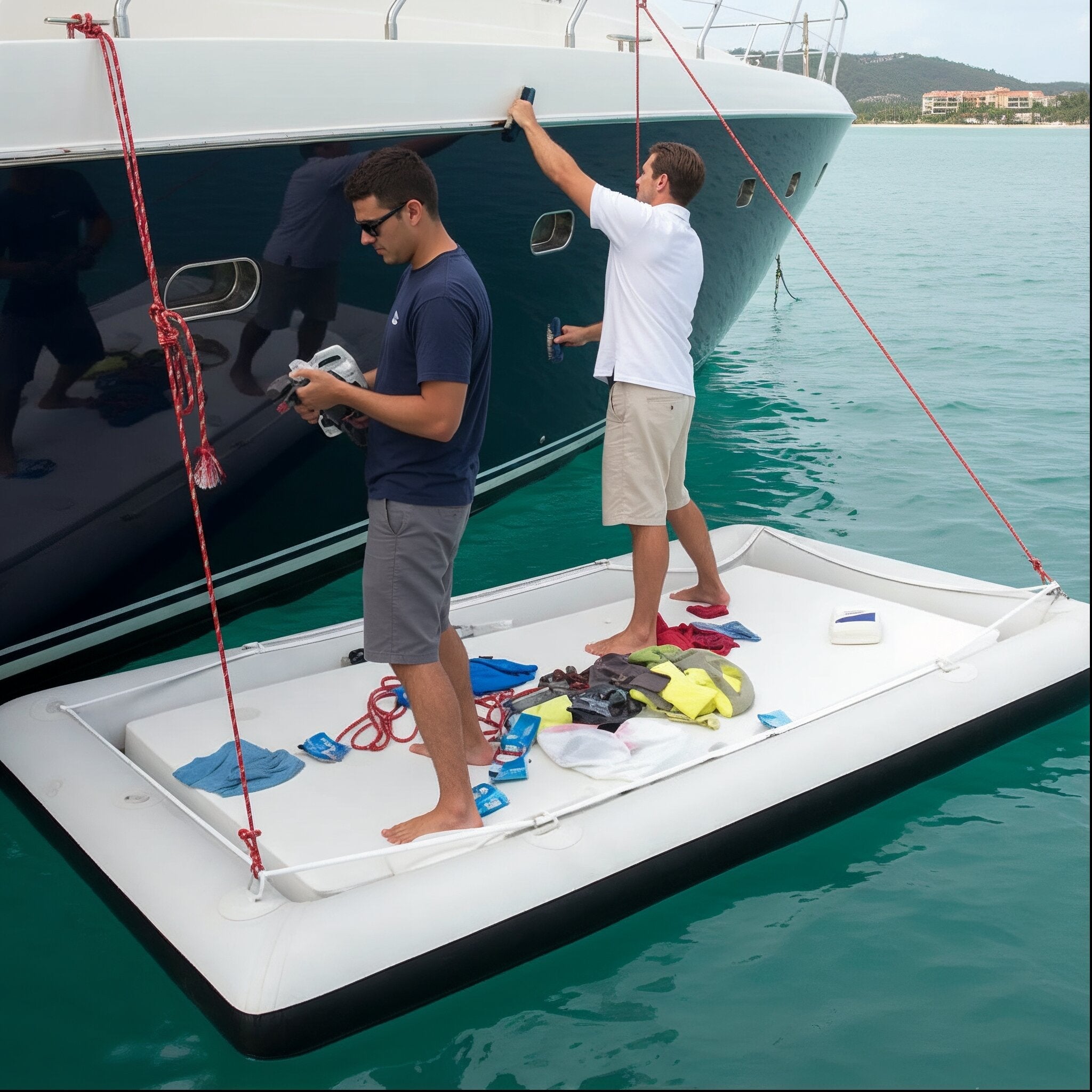 Inflatable Work Platform by Aeré | Yacht Protection Concepts - Premium Marine Equipment