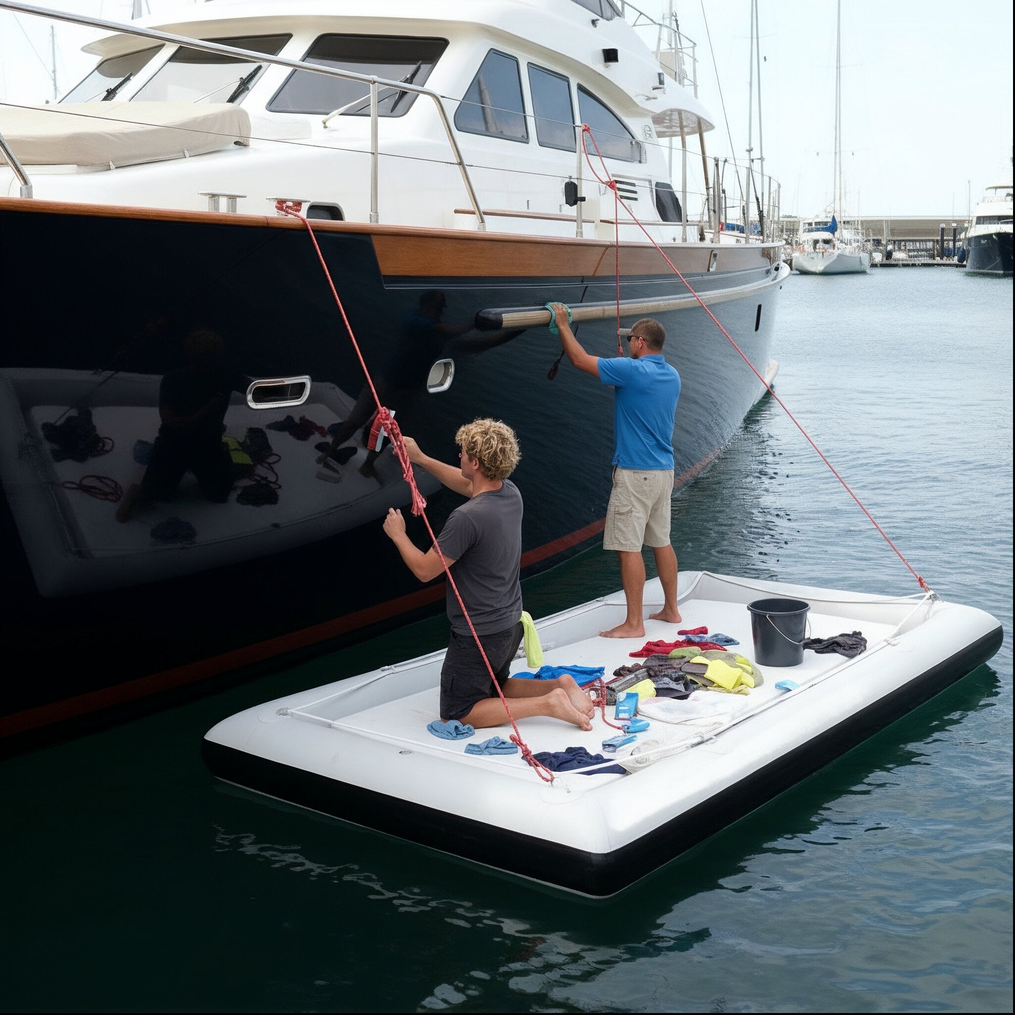 Inflatable Work Platform by Aeré | Yacht Protection Concepts - Premium Marine Equipment