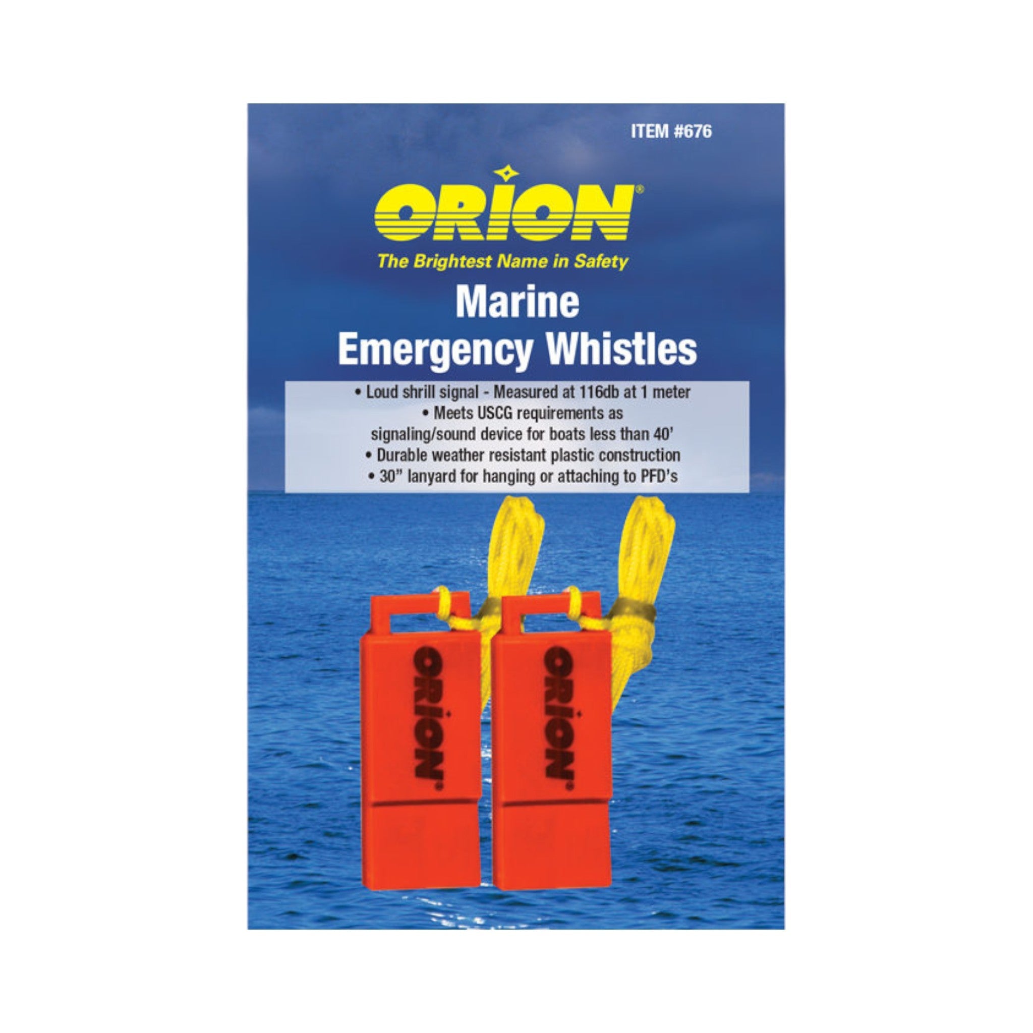 Safety Whistle (2 Pack) by Orion | Yacht Protection Concepts - Premium Marine Equipment