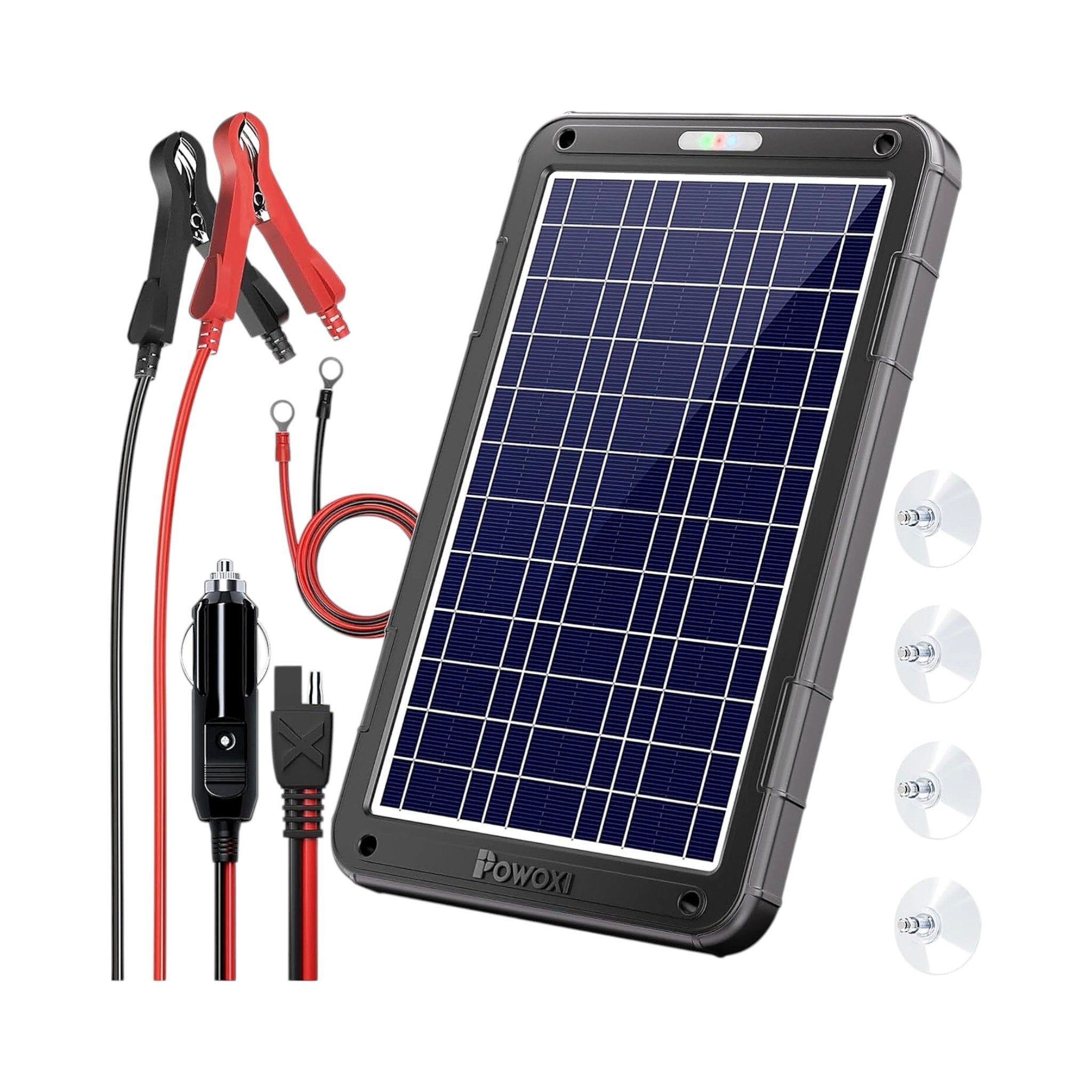 12W Waterproof Solar Battery Charger - Battery Charger by POWOXI (View 1) | Yacht Protection Concepts