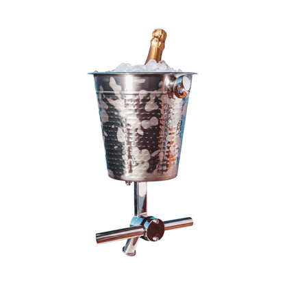 Boat Rod Holder Horizontal Rail Champagne Bucket (Hammered) by Bev Bucket | Yacht Protection Concepts - Premium Marine Equipment