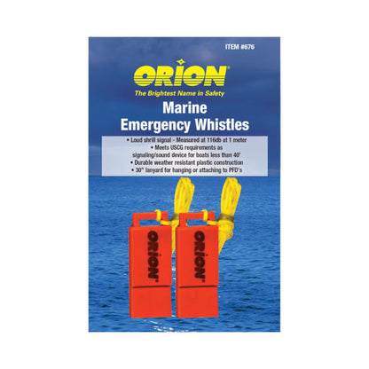 Safety Whistle (2 Pack) by Orion | Yacht Protection Concepts - Premium Marine Equipment