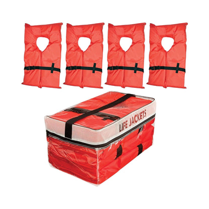 Type II Life Jackets & Storage Bag (4 Pack) by Kent | Yacht Protection Concepts - Premium Marine Equipment
