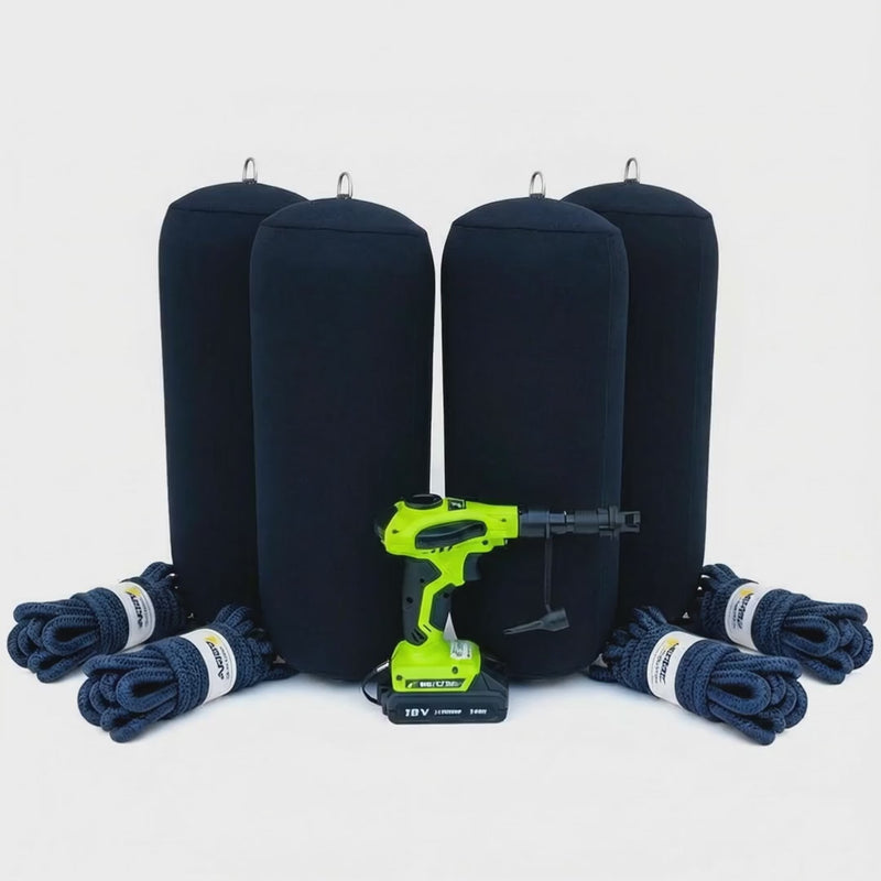 12" Inflatable Fender Protection System (4-Point) by YPC | Yacht Protection Concepts - Premium Marine Equipment